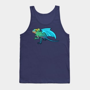 Adorable Green and Blue Baby Dragon Tank Top